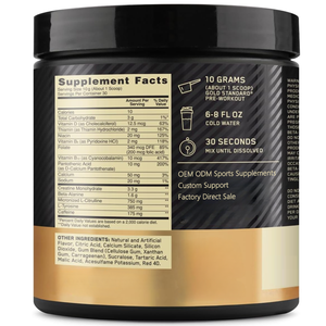 Poudre Pré-Entraînement en Vrac pour la Construction Musculaire, Nutrition, Créatine, Protéine de Lactosérum, Complément Adulte 300g pour Hommes et Femmes, Force et Fitness - Product Image 2