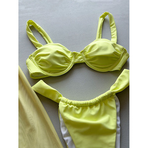 Conjunto de Biquíni Sexy para Mulheres com 3 Peças, Vestido Longo para Praia, Roupa de Banho - Product Image 5