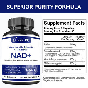Complément NAD 1500 Mg - Resvératrol Liposomal Capsules NAD pour Femmes et Hommes Soutien Antioxydant Santé Cellulaire Endurance Saine - Product Image 2