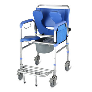 Toilet Seat <b>Commode</b> <b>Chair</b> Portable Hospital <b>Chair</b> Royal Blue LQX-050016 - Product Image 2