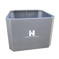 Pots de jardin d'extérieur carrés en acier avec revêtement en poudre, jardinières, pots à fleurs d'extérieur, boîtes métalliques pour fleurs, pots pour la maison