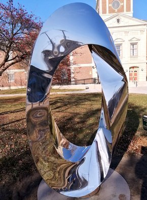 Polished Stainless Steel circle sculpture