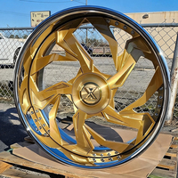 Jantes forgées XJ Custom pour voitures particulières, finition chrome doré, design maillé, 20, 22, 24, 26, 28, 30 pouces, pour W463 W464