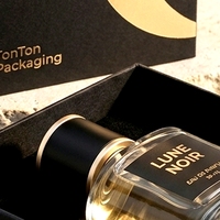 Boîte à parfum rigide noire de luxe sur mesure, deux pièces, avec couvercle amovible, pour présentation d'emballages de parfums personnalisés