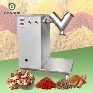 Máquina Mezcladora Tipo V de Acrílico para Alimentos y Cosméticos, Modelo Pequeño, 150 kg, para Ingredientes como Pimienta, Cacao y Vitaminas en Polvo - Product Image 1