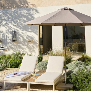 <span class=keywords><strong>Parasol</strong></span> de jardin personnalisé imperméable anti-UV 50+ avec structure en <span class=keywords><strong>bois</strong></span> pour piscine extérieure - Product Image 2