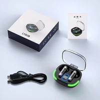 Écouteurs Bluetooth V5.3 semi intra-auriculaires LY80B, prise en charge des couleurs personnalisées, écran LED translucide, appel mains libres CVC HD, écouteurs sans fil