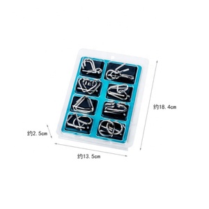 Giocattoli per bambini e adulti 8 pz/scatola Puzzle di logica <span class=keywords><strong>rompicapo</strong></span> in <span class=keywords><strong>metallo</strong></span> filo Puzzle - Product Image 6