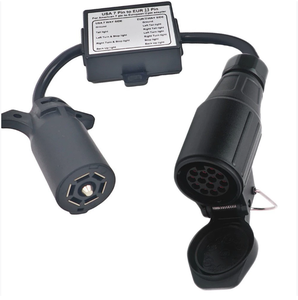 Nuevo Convertidor de Luces de <span class=keywords><strong>Remolque</strong></span> de PVC de EE. UU. a la UE, Conector de 7 <span class=keywords><strong>Polos</strong></span> para RV a <span class=keywords><strong>Enchufe</strong></span> Redondo de <span class=keywords><strong>13</strong></span> Pines, <span class=keywords><strong>Enchufe</strong></span> Europeo para <span class=keywords><strong>Remolque</strong></span> - Product Image 1