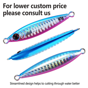 묵즈 20g-100g 메탈 지그 루어 3D 홀로그램 레이저 스킨 느린 침강 바닷물 낚시 미끼 참치 농어 버티컬 지깅용 - Product Image 2