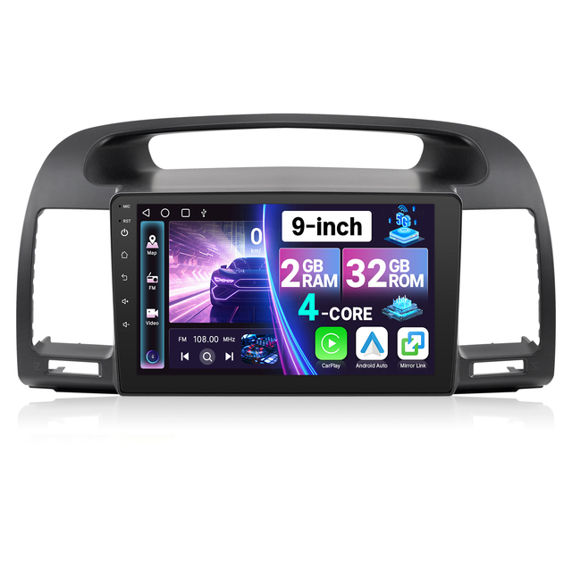 Ips Touch Screen Head Unit Android Car Stereo Car Video Player with Wireless Carplay and Android Auto for Toyota Camry
