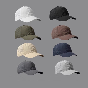 Gorra de béisbol deportiva de verano, estilo Dobby, de secado rápido, impermeable, transpirable, de 6 paneles, de malla de nailon, estilo Dad Hat - Product Image 6