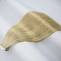 Ekstensi Rambut Lurus Model Tape Ins Grosir Pabrik, Mesin Double Weft, Ekstensi Rambut Tape In Biasa