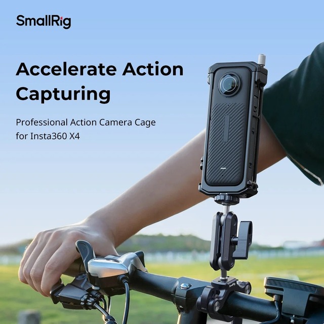 For 4278 Action Camera Cage for Insta360 X4 with Aluminum Protective Case and Silicone Lens Cover