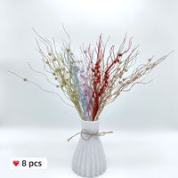 43cm Gold Glitzer-Lametta-Beerenzweig, Weihnachtsbaumschmuck, Neujahrs-Partydekoration mit Glitzer-Beerenzweig