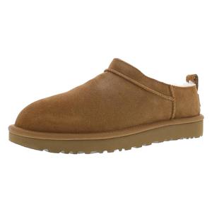 Bottines classiques d'hiver à talon plat en daim couleur marron pour femme - Product Image 5