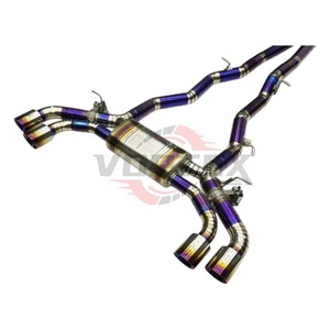 Échappement Vortex 100% en titane à fixation directe pour BMW G90 M5 2025 Performance Racing, silencieux Valvetronic avec embouts chauffants violets - Product Image 6