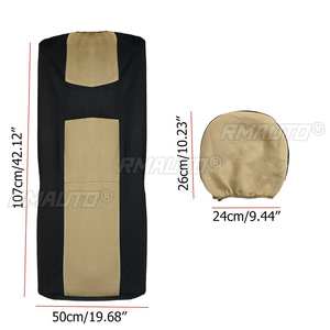 Paire de housses de siège avant de voiture avec ceinture de sécurité intégrée, housse de siège en tissu, housse de coussin de siège pour Ford F-150 2004 2005 2006 2007 2008 - Product Image 3