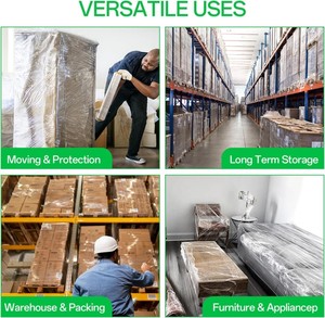<span class=keywords><strong>Film</strong></span> étirable transparent LLDPE 500 mm 15 microns pour emballage de palettes en entrepôt et logistique - Product Image 4