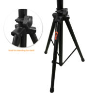 Trépied de studio luxueux CNBear K-375B, capacité 50 kg, flexible, améliore la projection sonore, pour artistes, 6,14 pieds, noir
