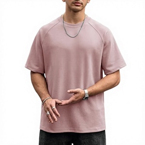 Camiseta Oversize de Algodón Pesado para Hombre, Ajuste Holgado con Hombros Caídos, Camiseta Lisa, Ropa Urbana, Fabricante de Ropa - Product Image 1