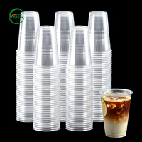 Onbreekbare PET Frappuccino bekers met drinklepels, exportkwaliteit, transparante plastic tumblers voor desserts