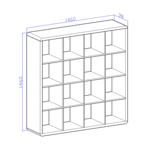 Estantería Minimalista de MDF para Dormitorio, Oficina en Casa, Sala de Estar, Organizador de Almacenamiento, Mueble de Almacenamiento Rústico para Salón de Belleza, <span class=keywords><strong>Librero</strong></span> - Product Image 2