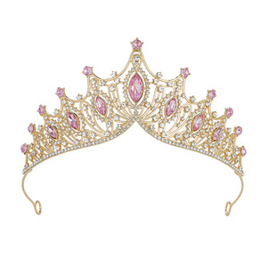 Corona nupcial, diadema, accesorio para el cabello <span class=keywords><strong>de</strong></span> boda, tiara sencilla para fiesta <span class=keywords><strong>de</strong></span> cumpleaños - Product Image 1