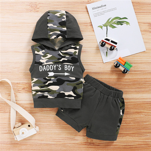 Benutzer definierte Tarnung Kleidung Kinder Baby Boy Kleidung Sets Jungen Kleidung Sets Neugeborene Baby Boy Shorts Set - Product Image 3
