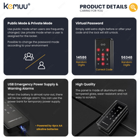 KEMUU TTlock App kartu kode Pin, laci pintu kabinet dapur Aluminium pintar kabinet Rfid kunci pintar kabinet