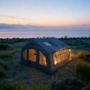 Tente gonflable YJHOME avec fenêtre anti-moustiques, en Oxford, portable, deux chambres, 3-4 personnes, quatre saisons, résistante aux UV, imperméable - Product Image 5