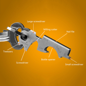 Porte-clés en acier inoxydable, porte-clés pratique, porte-clés multifonctionnel, porte-clés multi-outils, tournevis, ouvre-bouteille - Product Image 5