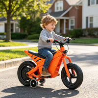 Moto électrique tout-terrain pour enfants avec batterie au lithium 24V, homologuée CE, avec limiteur de vitesse de sécurité pour les jeux en arrière-cour et les sports de plein air