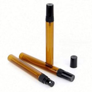 Custom LOGO 10ML Amber Glass Perfume <b>Bottle</b> Refillable <b>Empty</b> Atomizer with <b>Spray</b> Cap PP Collar Beautiful Cosmetics Container - Product Image 4