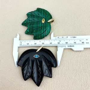 Pendentif Classique en Cristal <span class=keywords><strong>de</strong></span> Quartz Rose Gravé en Forme <span class=keywords><strong>de</strong></span> Feuille d'Érable, Breloques Feuille en <span class=keywords><strong>Pierre</strong></span> Naturelle <span class=keywords><strong>Turquoise</strong></span> et Œil <span class=keywords><strong>de</strong></span> Tigre - Product Image 4