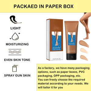 Vegan tan Lotion với Bronzer không thấm nước Chân trang điểm chân & cơ thể trang điểm nền tảng tối giả tan ngay lập tức tan tự thuộc da Lotion - Product Image 4