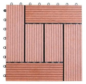 Dalles de terrasse WPC carrées écologiques imperméables à emboîtement DIY anti-corrosion pour salon, jardin, parc - Garantie 5 ans - Product Image 3