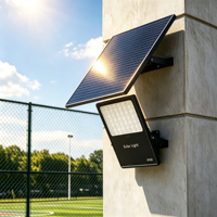 Projecteur solaire LED en aluminium étanche, haute luminosité, température de couleur 6000K, garantie 5 ans, lampe de sécurité extérieure, jardin, patio