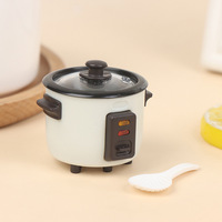 Hot Sales Dollhouse Kitchen Miniature Breakfast Appliance Set Coffee Maker Oven Juicer Rice Cooker Food Play Model