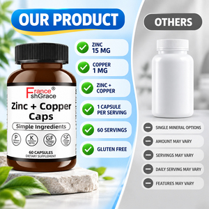 Suplementos de Zinc + Cobre GMP Shecome, Favorecen la Claridad de la Piel, la Estructura del Cabello y la Salud Celular General, Cápsulas de Zinc + Cobre - Product Image 6