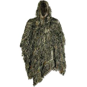 AUSCAMOTEK Poncho Ghillie Suit Camouflage Vert Désert Respirant pour la Chasse Détection par Détecteur de Métaux Unisexe 100% Polyester - Product Image 1