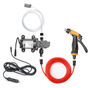 Pompe à eau portable 12V haute tension tout en cuivre pour lavage de voiture avec pistolet à eau domestique, outil de nettoyage électrique - Product Image 1
