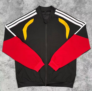 Giacca da Allenamento Nera della Squadra Nazionale 25/26, Puro Poliestere, Qualità Thai, Vendita all'Ingrosso con Logo, Giacca da Calcio Antivento - Product Image 1