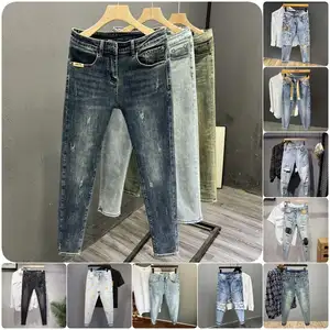 Hoge Kwaliteit Distressed Wide Leg Heren Jeans Streetwear Kleding Denim Broek Custom Cargo Baggy Jeans Voor Mannen Groothandel Jeans