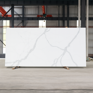 Losa de <span class=keywords><strong>Cuarzo</strong></span> <span class=keywords><strong>Blanco</strong></span> Calacatta Sin Sílice YDSTONE, Piedra Artificial Sin Sílice <span class=keywords><strong>para</strong></span> <span class=keywords><strong>Encimeras</strong></span> de Cocina y Baño - Product Image 1