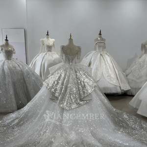 Robe de mariée aux couleurs contrastées, élégante, avec fleurs, perles et dentelle, robe de soirée, modèle Xs169 - Product Image 6