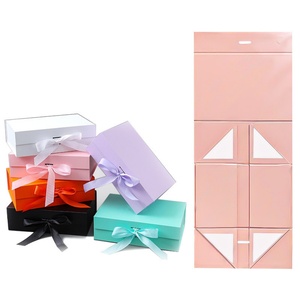 Custom Collapsible Magnetic Folding Gift <b>Boxes</b> with Ribbon Wholesale Luxury Paper Packaging <b>Boxes</b> for <b>Wedding</b> Apparel&Gifts - Product Image 4