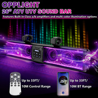 Barre de son OPPLIGHT 26 pouces pour ATV/UTV, couleur RGB, haut-parleur Bluetooth pour voiturette de golf 26 pouces