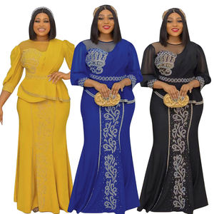 H & D-<span class=keywords><strong>Haut</strong></span> africain <span class=keywords><strong>et</strong></span> <span class=keywords><strong>jupe</strong></span> grande taille pour femme, ensemble 2 pièces, tenues d'été pour robe de mariée - Product Image 1