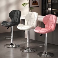 Chaise de bar moderne en cuir la plus vendue, tabouret de bar pivotant de haute qualité, chaise haute de comptoir en cuir, tabouret de bar de cuisine, chaise haute